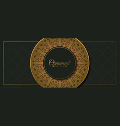 Luxury Dark Circle Border Pattern Background