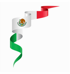 Mexican Flag Wavy Abstract Background