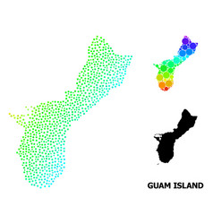 Spectrum Dotted Map Guam Island