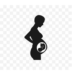 Woman Pregnant Silhouette Icon