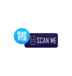 Blue Sticker Template For Payment With Qr Code