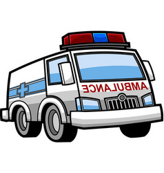 Cartoon Medical Ambulance Car