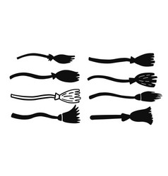 Cute Hand Drawn Broomstick Set