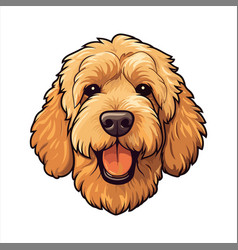 Goldendoodle Dog Breed Cute Cartoon Kawaii