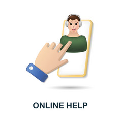 Online Help Icon 3d From Feedback Collection