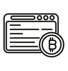 Web Crypto Icon Outline Money Bitcoin