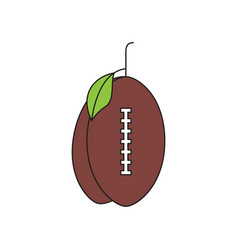 American Football Fruit Icon Logo