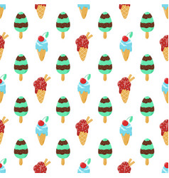 Different Ice Cream Seamless Pattern