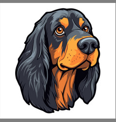 Gordon Setter Dog Breed Cute Cartoon Kawaii