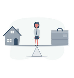 Work Life Balance Home And Business Scales Icon