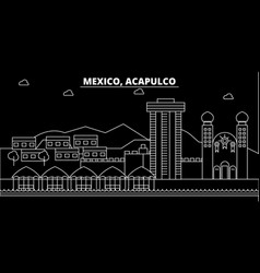 Acapulco Silhouette Skyline Mexico