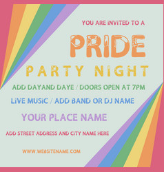 Pride Month Party Poster Flyer Design