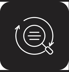 Research Data Analysis Icon With Black Filled