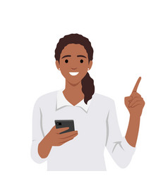 Young Business Woman Holding Smartphone And