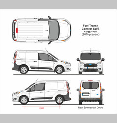 Ford Transit Connect Swb Cargo Van 6 Doors 2018