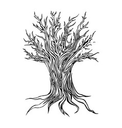 Graphics Tree Silhouette White And Black Tattoo