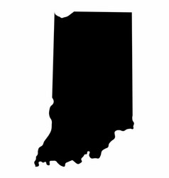 Indiana State Silhouette Map