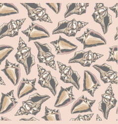 Marine Shells Colorful Seamless Pattern