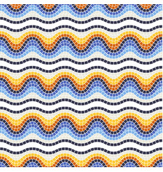 Ancient Mosaic Wave Seamless Pattern Decorative