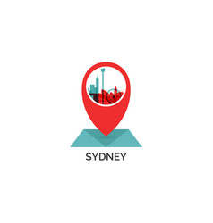 Australia Sydney Map City Pin Point Geolocation