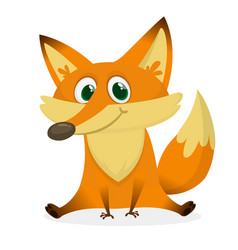 Cartoon Happy And Sad Fox