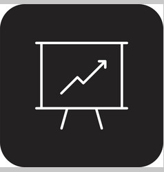 Presentation Data Analysis Icon With Black Filled