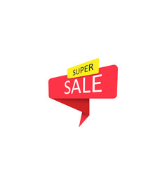 Super Sale A Red Banner Pointer Sticker Label