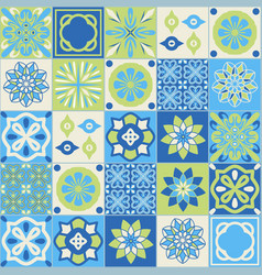 Azulejo Blue Ceramic Square Tile Spanish