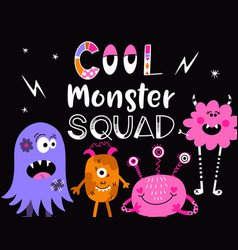 Cool Monsters Party Card Background