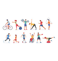 Sport Exercises Diverse People Team Athletic