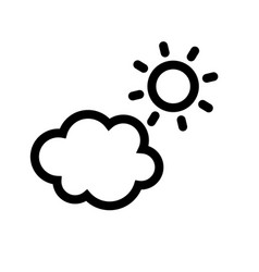 Simple Cloud And Sun Icon Of Weather