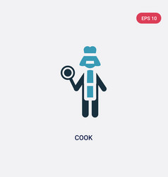 Two Color Cook Icon From People Concept Isolated