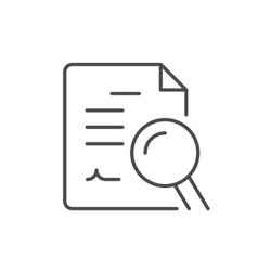 Document Search Line Outline Icon