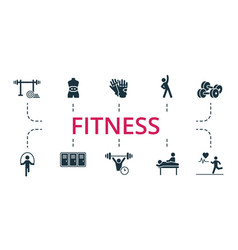 Fitness Set Icon Editable Icons Theme