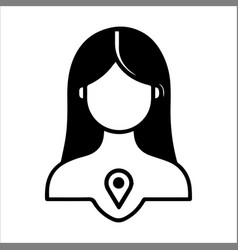 User Location Icon Or Modern Line Symbol Art