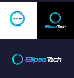 Creative Tech Logo Design Round Technology Logo