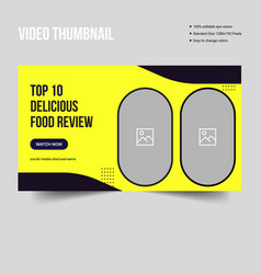 Food Review Creative Video Thumbnail Banner