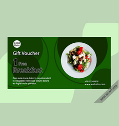 Restaurant 1 Free Breakfast Gift Voucher Template