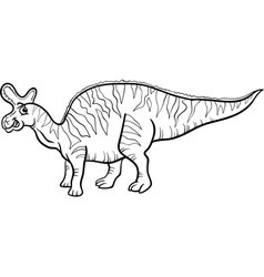 Cartoon diplodocus dinosaur coloring page Vector Image