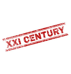 Grunge Textured Xxi Century Stamp Seal