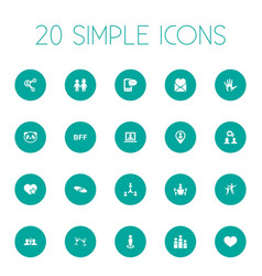 Set Of Simple Buddies Icons