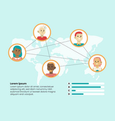 Flat Design Connecting People Infographic