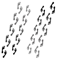 Human Footprints Cross Symbol