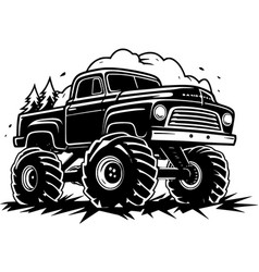 Monster Truck - Black And White