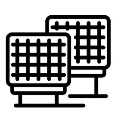 Solar Panel Field Icon Outline Data Smart