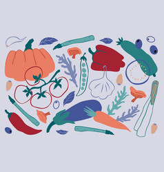 Abstract Vegetables Fruit Veg Plate Food Art