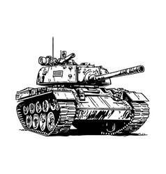 Army Tank Hand Drawn