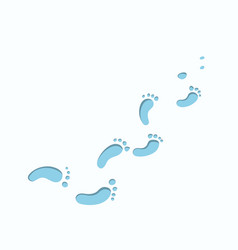 Footprint In Cartoon Style Footpath Bigfoot