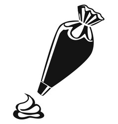 Piping Bag With Cream Swirl Icing Tool Icon