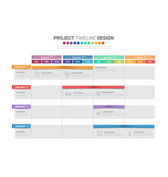 Project Time Plan Business Template With 4